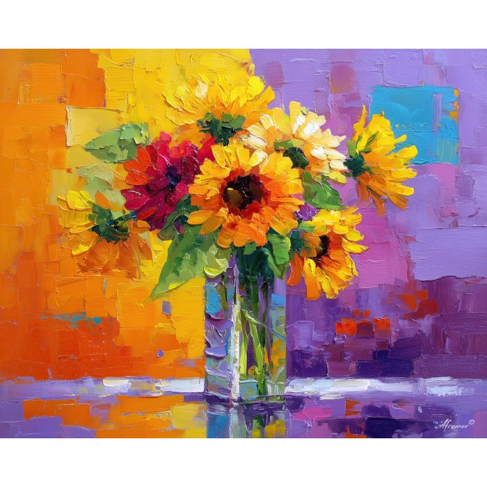 HAPPY FLOWERS - Paint by Numbers Full Kit