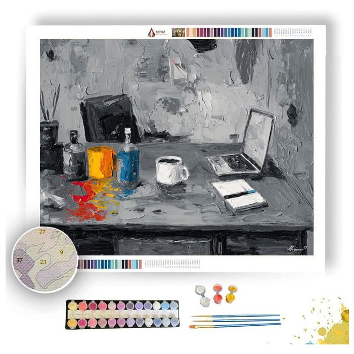 DIRECT SPACE B&W - Paint by Numbers Full Kit