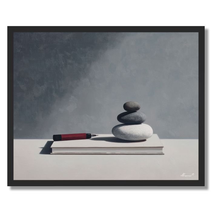 BALANCED BALANCE B&W - FRAMED