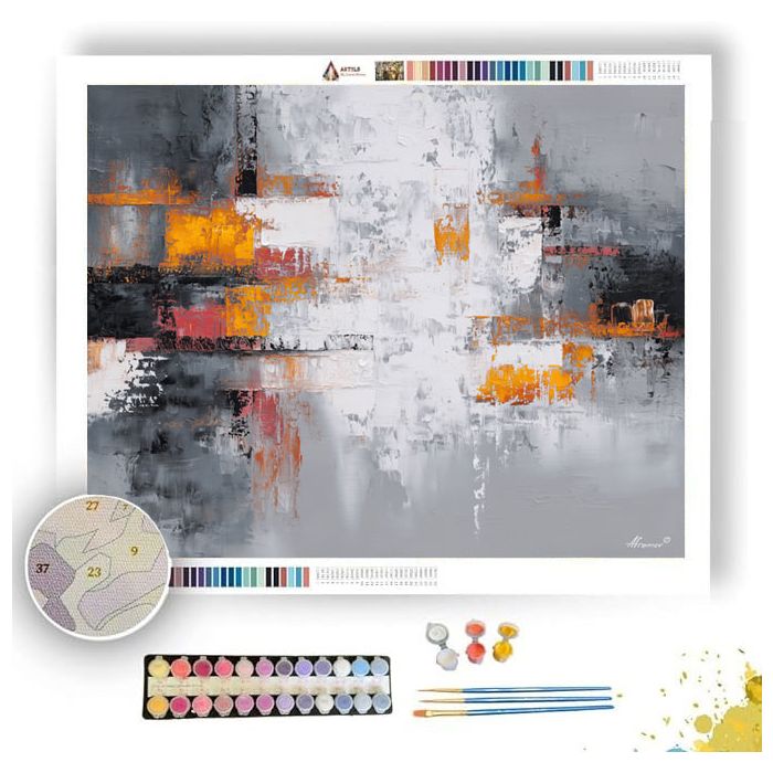 SIMPLE STRUCTURE B&W - Paint by Numbers Full Kit