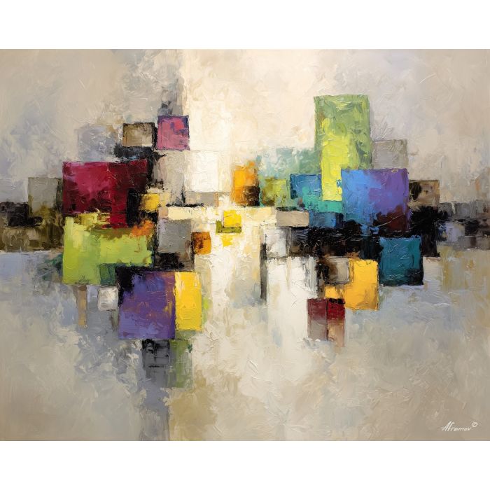 vision, business art, corporate, abstract, palette knife, oil painting, impasto, textured surface, modern, minimal, professional, conceptual, clean design, office theme, contemporary art, visual concept