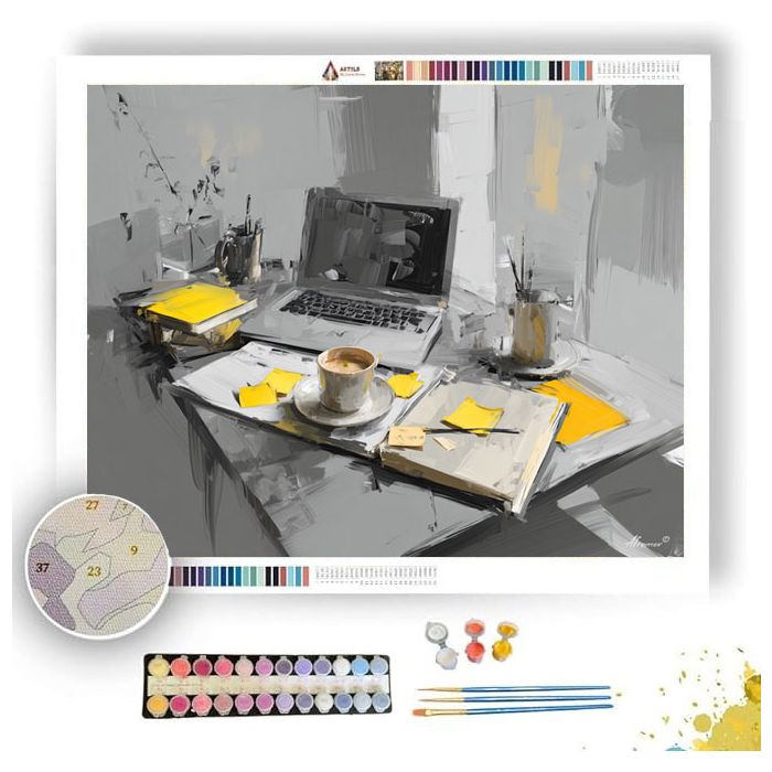 MODERN WORKSPACE - Paint by Numbers Full Kit
