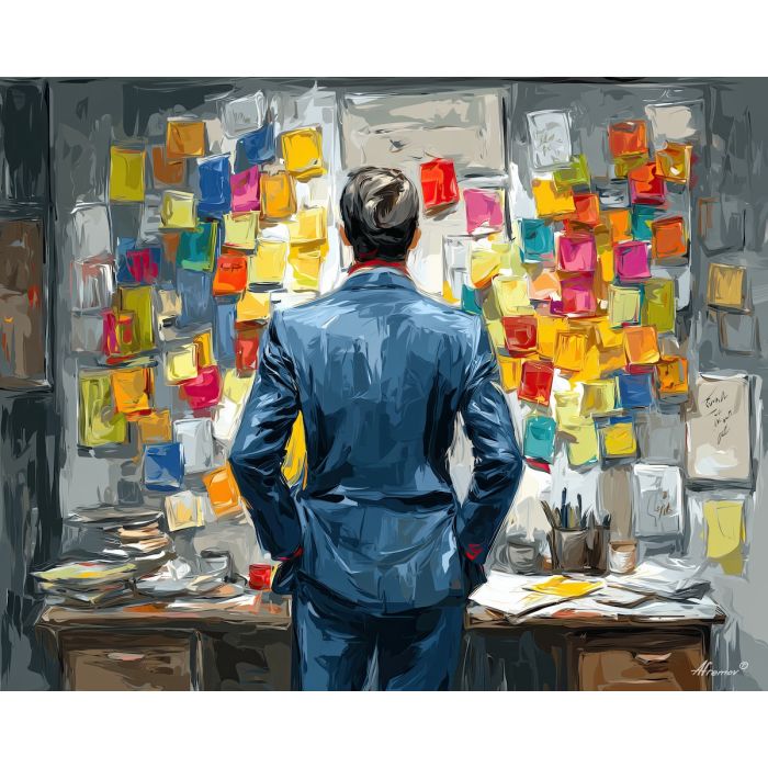 modern, room, business theme, office scene, meeting, professional, palette knife, oil painting, impasto, textured surface, corporate, modern office, workplace art, presentation, collaboration, desk, whiteboard