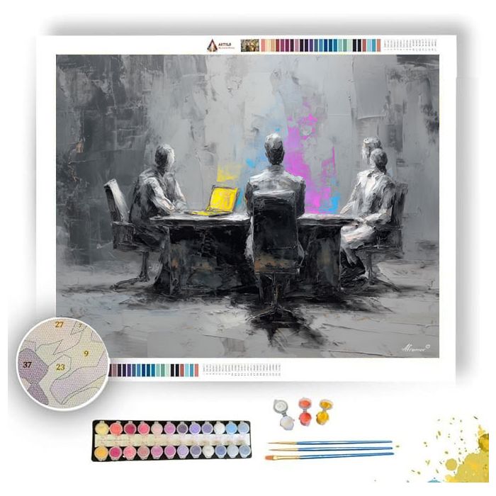 BALANCED EXCHANGE B&W - Paint by Numbers Full Kit