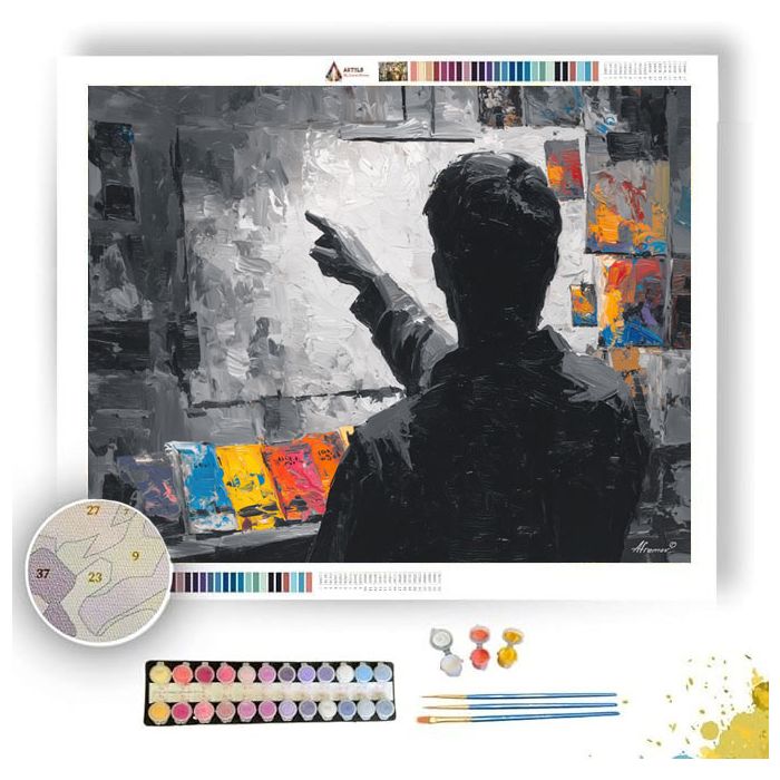 OPEN TASK B&W - Paint by Numbers Full Kit