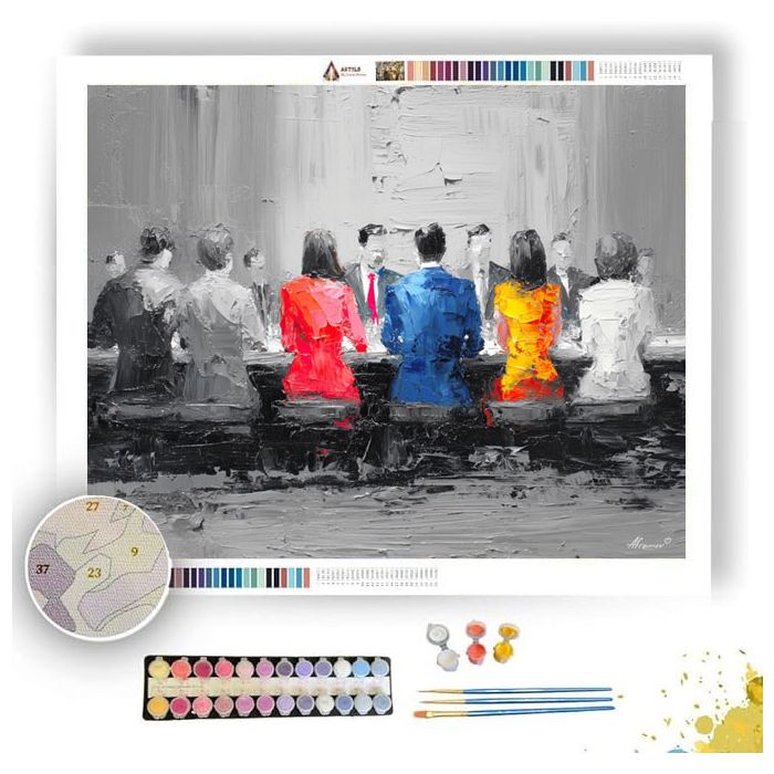 FORMAL DESK B&W - Paint by Numbers Full Kit