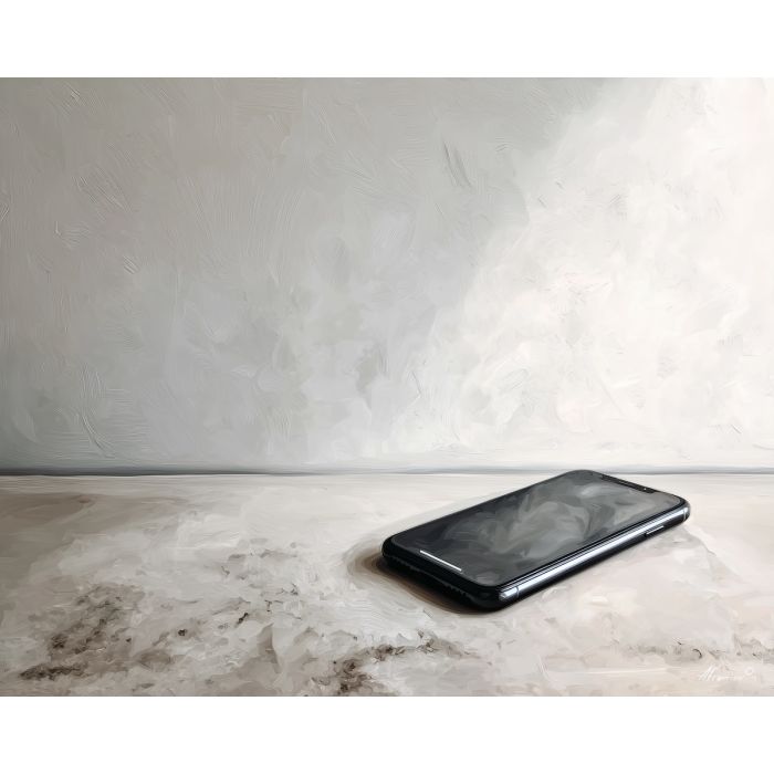 asmartphone, business art, corporate, abstract, palette knife, oil painting, impasto, textured surface, modern, minimal, professional, conceptual, clean design, office theme, contemporary art, visual concept