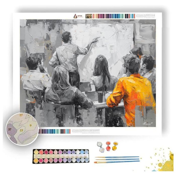 SHARED AGENDA B&W - Paint by Numbers Full Kit