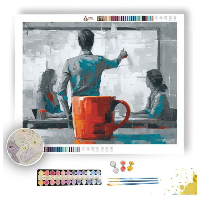 STRUCTURED PRESENTATION B&W - Paint by Numbers Full Kit