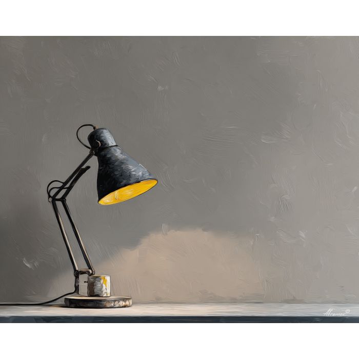 adesklamp, business art, corporate, abstract, palette knife, oil painting, impasto, textured surface, modern, minimal, professional, conceptual, clean design, office theme, contemporary art, visual concept