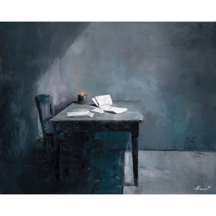 atablewithdocuments, business art, corporate, abstract, palette knife, oil painting, impasto, textured surface, modern, minimal, professional, conceptual, clean design, office theme, contemporary art, visual concept