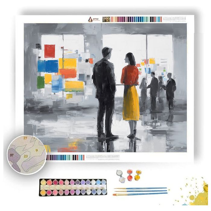 COLLABORATIVE PLAN B&W - Paint by Numbers Full Kit