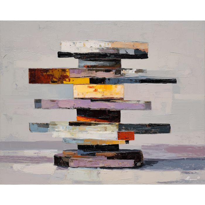 progress, business art, corporate, abstract, palette knife, oil painting, impasto, textured surface, modern, minimal, professional, conceptual, clean design, office theme, contemporary art, visual concept