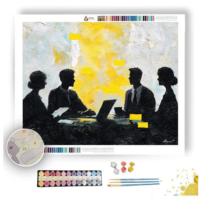 QUIET PLAN B&W - Paint by Numbers Full Kit
