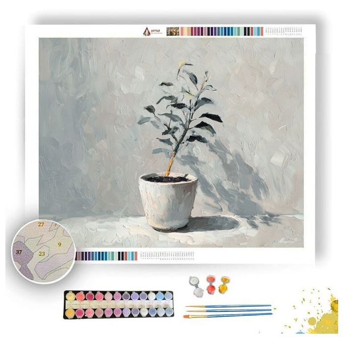 BUILT ARRANGEMENT B&W - Paint by Numbers Full Kit