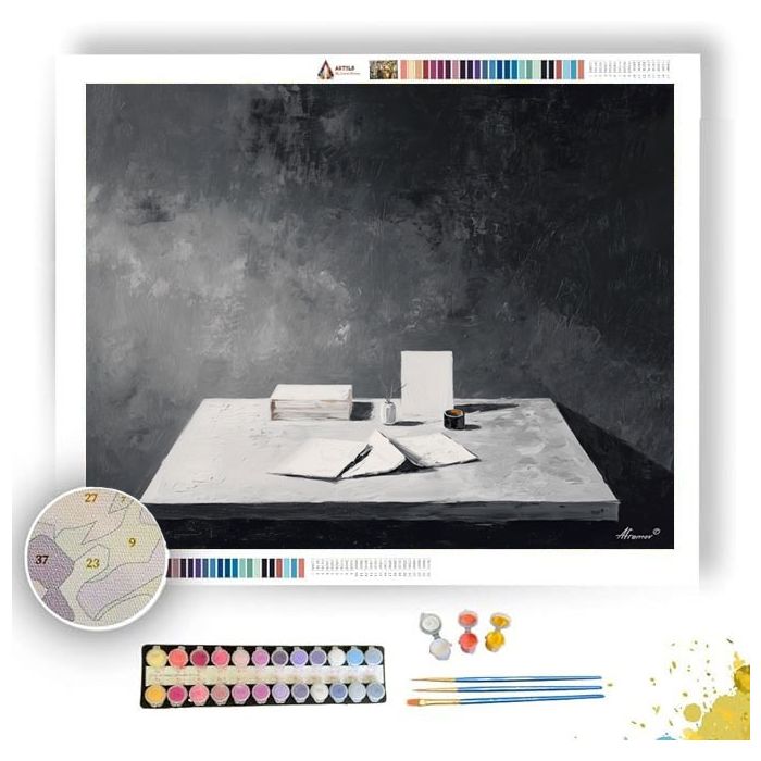 CALM SURFACE B&W - Paint by Numbers Full Kit