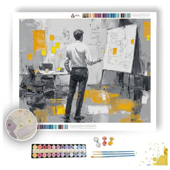 MODERN MEETING B&W - Paint by Numbers Full Kit