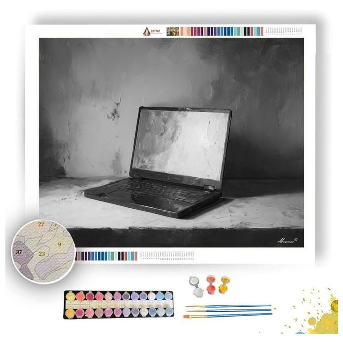 OPEN STRUCTURE B&W - Paint by Numbers Full Kit