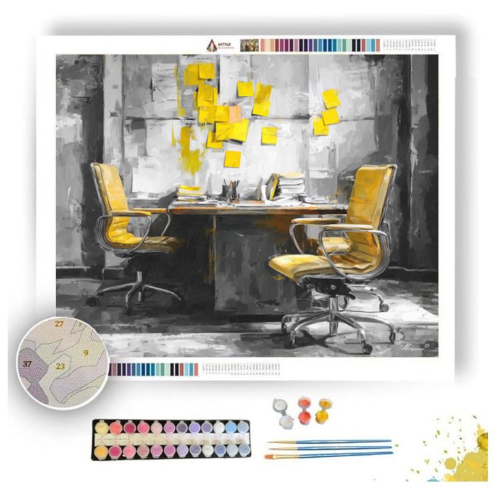 MODERN CONFERENCE B&W - Paint by Numbers Full Kit