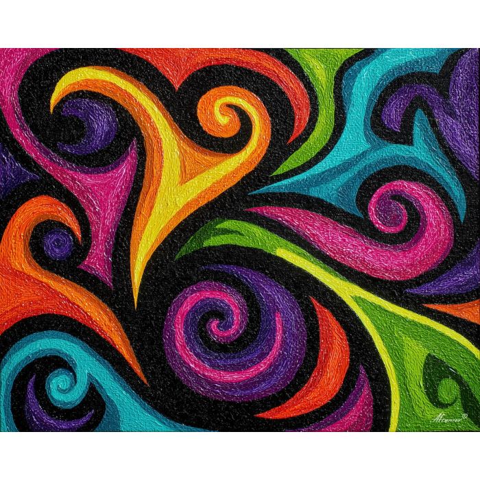 grateful, dead, modern art, palette knife, oil painting, impasto, textured surface, contemporary, expressive, visual art, creative, abstract, painterly, bold colors, concept art, illustrative, graphic