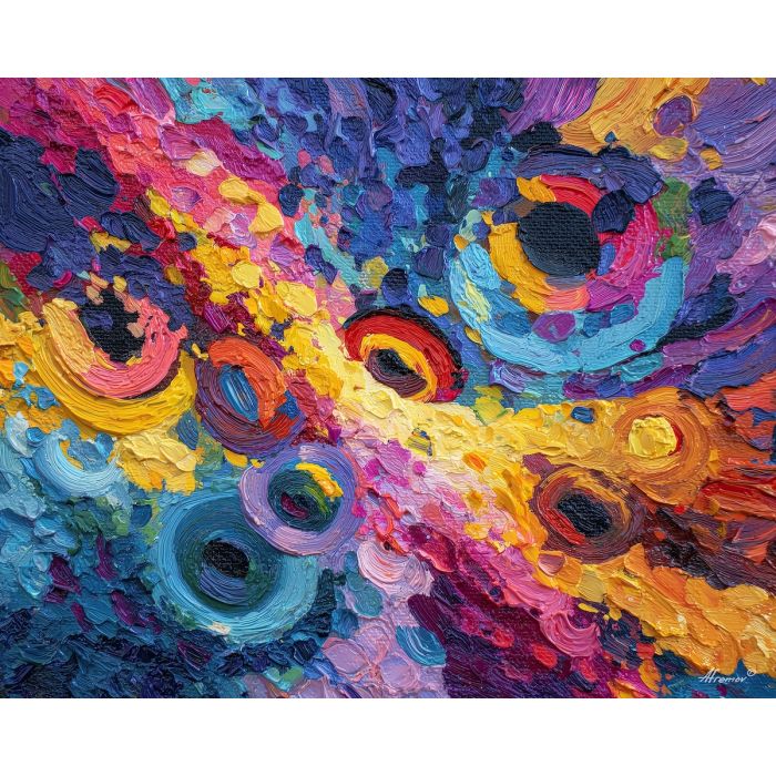 grateful, dead, modern art, palette knife, oil painting, impasto, textured surface, contemporary, expressive, visual art, creative, abstract, painterly, bold colors, concept art, illustrative, graphic