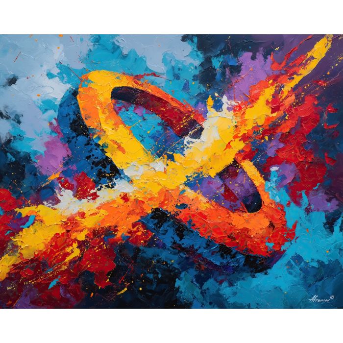 grateful, dead, modern art, palette knife, oil painting, impasto, textured surface, contemporary, expressive, visual art, creative, abstract, painterly, bold colors, concept art, illustrative, graphic