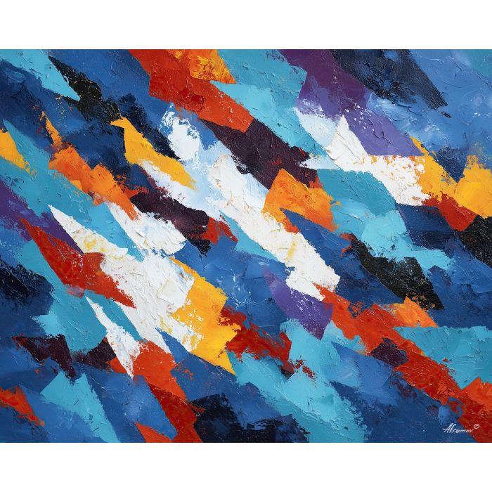 pattern, modern art, palette knife, oil painting, impasto, textured surface, contemporary, expressive, visual art, creative, abstract, painterly, bold colors, concept art, illustrative, graphic