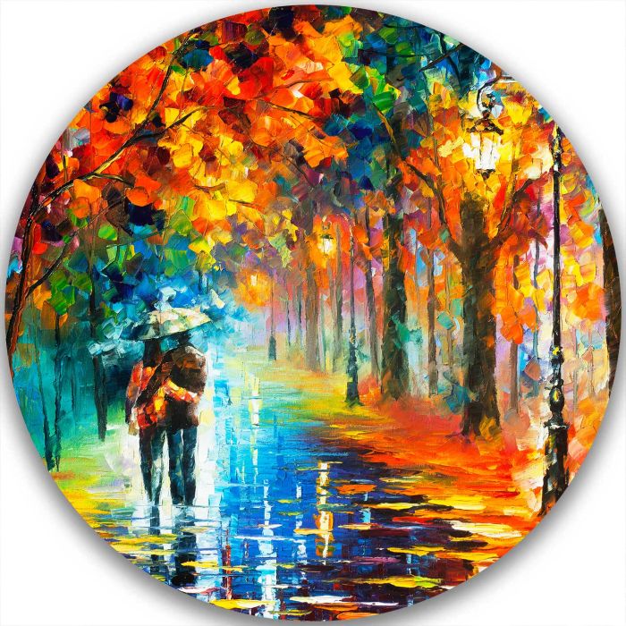 alley by the lake, alley by the lake Leonid Afremov, Leonid Afremov alley by the lake