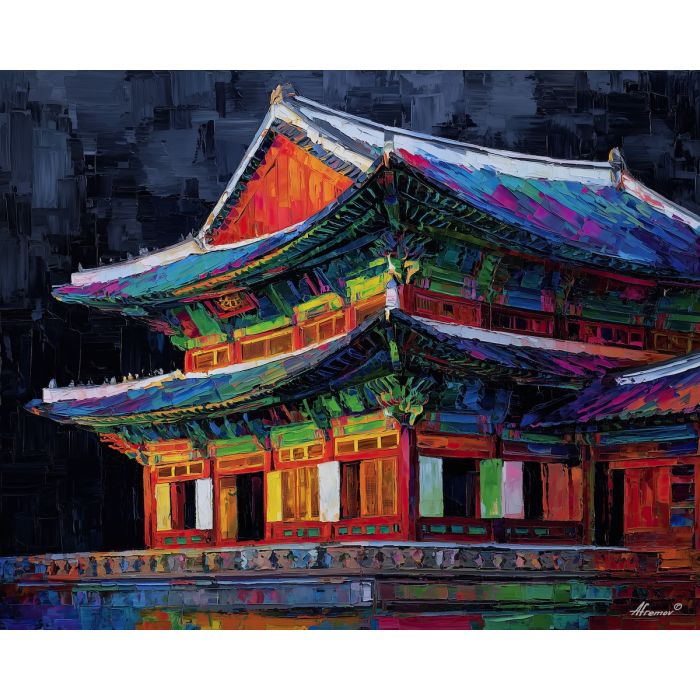 korean, modern art, palette knife, oil painting, impasto, textured surface, contemporary, expressive, visual art, creative, abstract, painterly, bold colors, concept art, illustrative, graphic