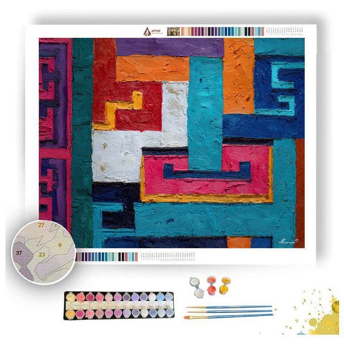 BRIGHT PATTERN - Paint by Numbers Full Kit