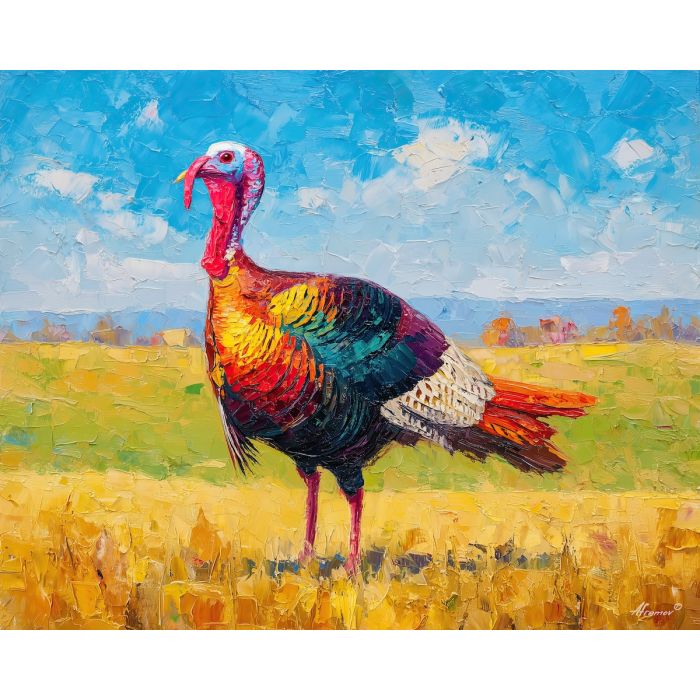 turkey, palette knife, oil painting, impasto, textured surface, artwork, expressive, modern, creative, visual art, illustration, bold colors, painterly, contemporary, graphic, conceptual