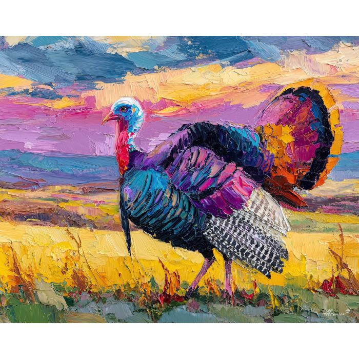turkey, palette knife, oil painting, impasto, textured surface, artwork, expressive, modern, creative, visual art, illustration, bold colors, painterly, contemporary, graphic, conceptual
