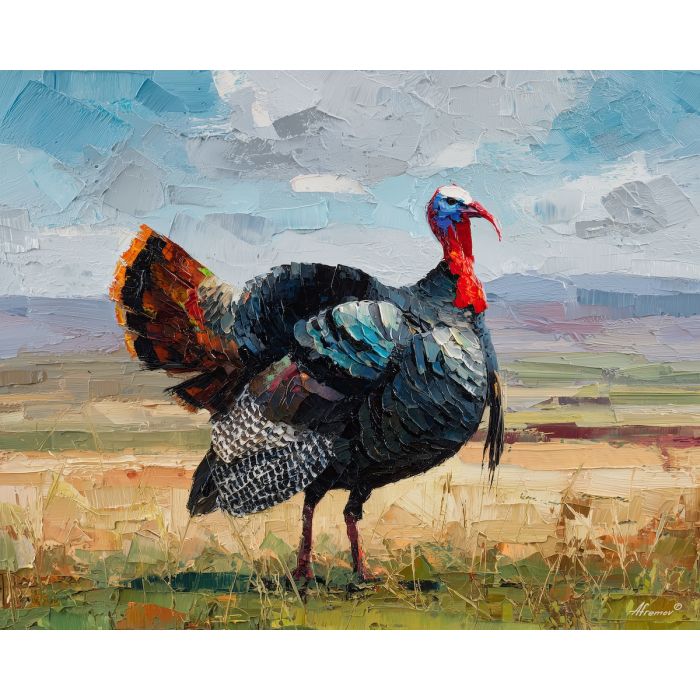 turkey, palette knife, oil painting, impasto, textured surface, artwork, expressive, modern, creative, visual art, illustration, bold colors, painterly, contemporary, graphic, conceptual