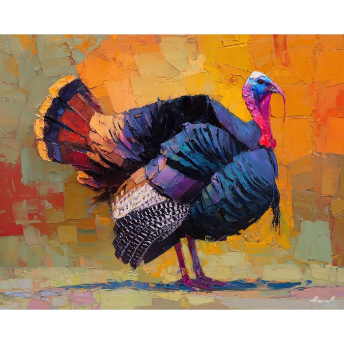 turkey, palette knife, oil painting, impasto, textured surface, artwork, expressive, modern, creative, visual art, illustration, bold colors, painterly, contemporary, graphic, conceptual