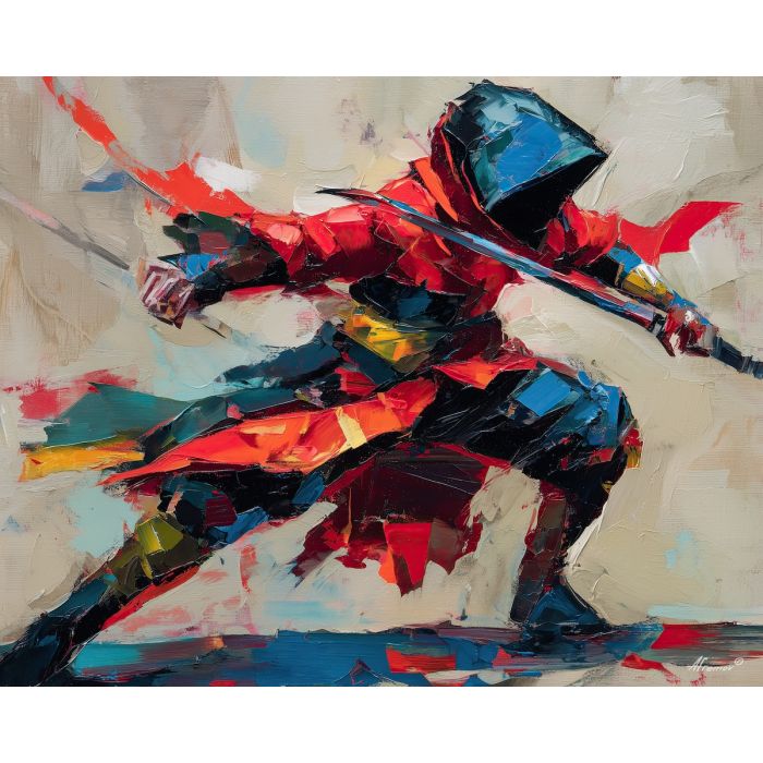 naruto, palette knife, oil painting, impasto, textured surface, artwork, expressive, modern, creative, visual art, illustration, bold colors, painterly, contemporary, graphic, conceptual