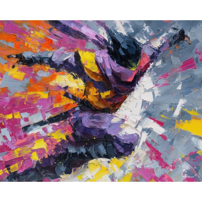 naruto, palette knife, oil painting, impasto, textured surface, artwork, expressive, modern, creative, visual art, illustration, bold colors, painterly, contemporary, graphic, conceptual