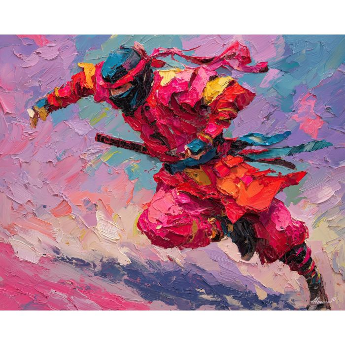 naruto, palette knife, oil painting, impasto, textured surface, artwork, expressive, modern, creative, visual art, illustration, bold colors, painterly, contemporary, graphic, conceptual