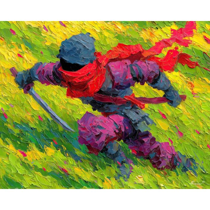 naruto, palette knife, oil painting, impasto, textured surface, artwork, expressive, modern, creative, visual art, illustration, bold colors, painterly, contemporary, graphic, conceptual