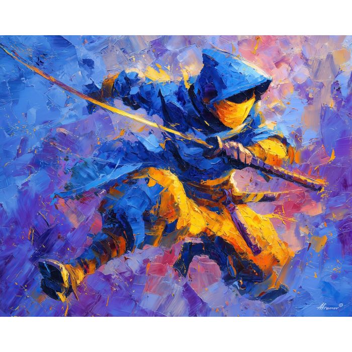 naruto, palette knife, oil painting, impasto, textured surface, artwork, expressive, modern, creative, visual art, illustration, bold colors, painterly, contemporary, graphic, conceptual