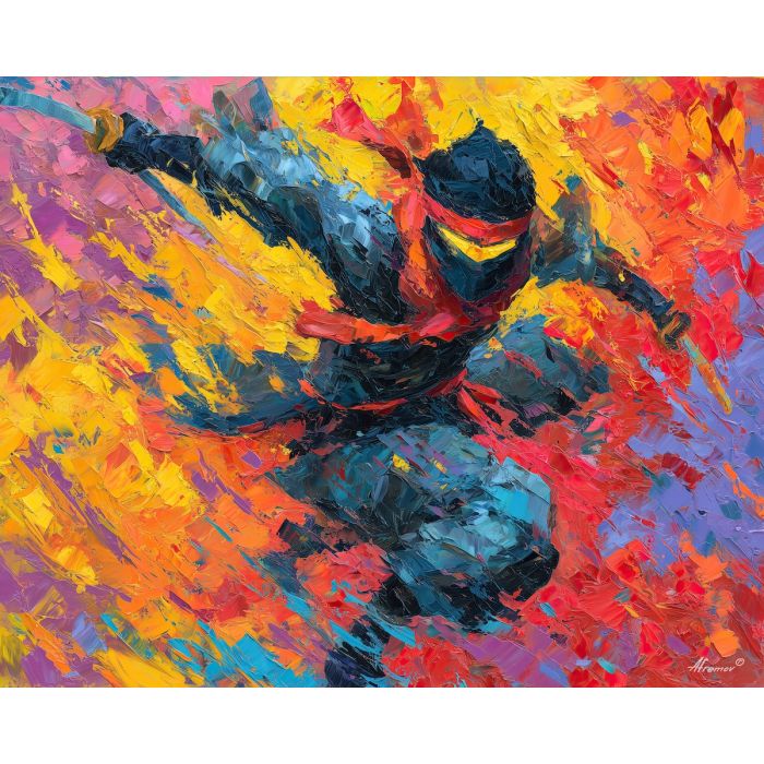 naruto, palette knife, oil painting, impasto, textured surface, artwork, expressive, modern, creative, visual art, illustration, bold colors, painterly, contemporary, graphic, conceptual