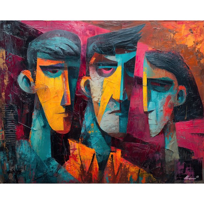 grim, reaper, palette knife, oil painting, impasto, textured surface, modern art, symbolic, expressive, visual art, creative, painterly, bold colors, contemporary, conceptual, illustrative, abstract