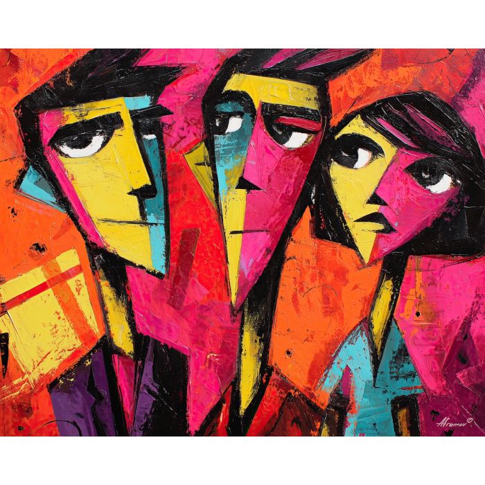 comic, book, palette knife, oil painting, impasto, textured surface, artwork, expressive, modern, creative, visual art, illustration, bold colors, painterly, contemporary, graphic, conceptual