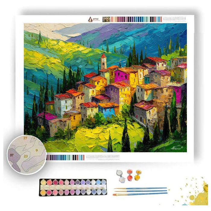 GOLDEN VILLAGE - Paint by Numbers Full Kit