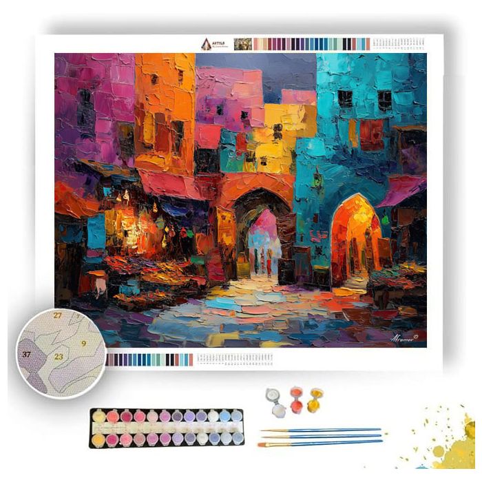 GLOWING TOWN - Paint by Numbers Full Kit