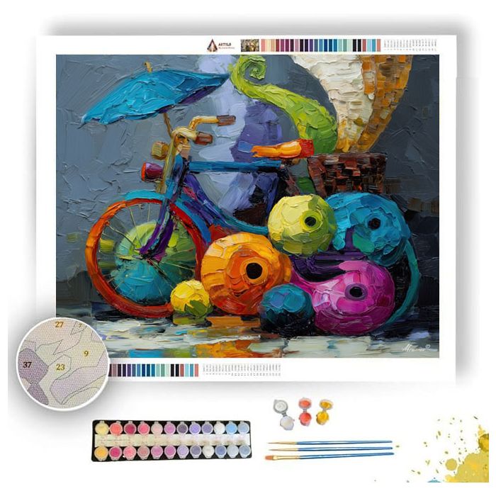 BRIGHT CYCLE - Paint by Numbers Full Kit