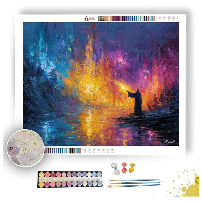 BURNING CITY - Paint by Numbers Full Kit