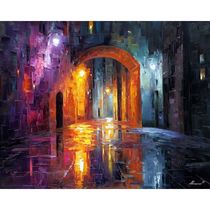 urban, palette knife, oil painting, impasto, textured strokes, vivid colors, expressive art, modern painting, bold composition, dramatic light, color contrast, atmospheric, visual storytelling, contemporary art, creative, illustrative