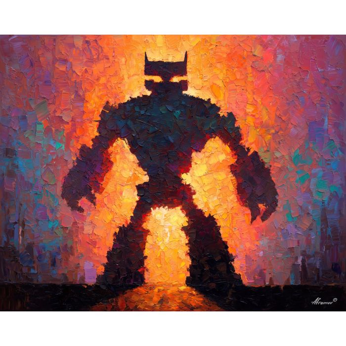 monster, palette knife, oil painting, impasto, textured strokes, vivid colors, expressive art, modern painting, bold composition, dramatic light, color contrast, atmospheric, visual storytelling, contemporary art, creative, illustrative