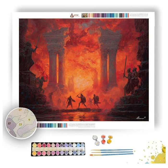 CRIMSON ARC - Paint by Numbers Full Kit