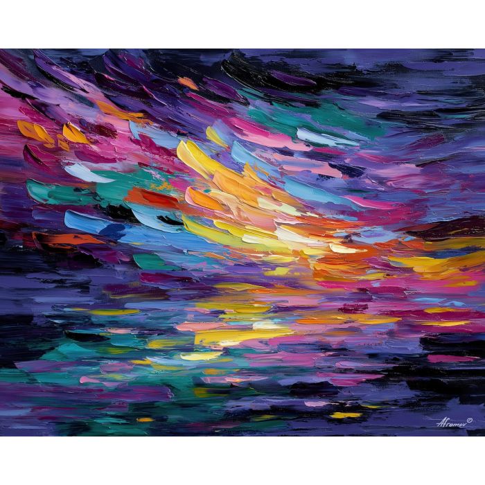 calligraphy, palette knife, oil painting, impasto, textured strokes, vivid colors, expressive art, modern painting, bold composition, dramatic light, color contrast, atmospheric, visual storytelling, contemporary art, creative, illustrative